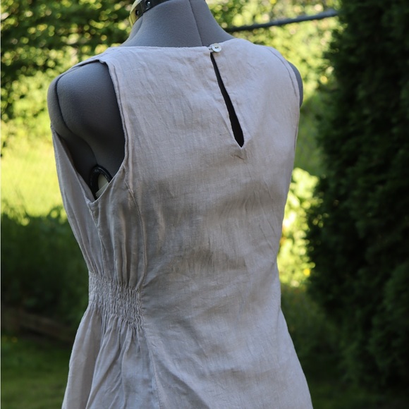 Piazza Del Tempio Beige Summer Linen Dress - Picture 6 of 6